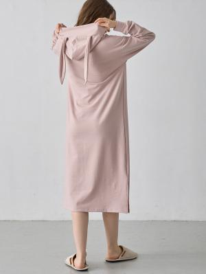 マタニティ パジャマ・ルームウェア|マルチWAYストレッチルームワンピ マタニティ・産後授乳【出産後も長く使える】Rosemadame(ローズマダム)|ピンク