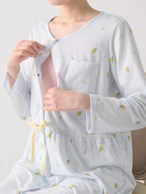 マタニティ パジャマ・ルームウェア|天竺小花柄パジャマ マタニティ・産後授乳パジャマ【出産後も長く使える】Rosemadame(ローズマダム)