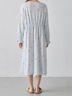 マタニティ パジャマ・ルームウェア|天竺小花柄ネグリジェ　マタニティ・産後授乳パジャマ【出産後も長く使える】Rosemadame（ローズマダム）