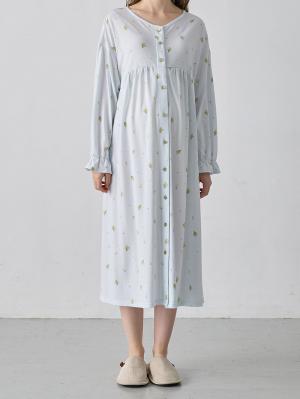 マタニティ パジャマ・ルームウェア|天竺小花柄ネグリジェ　マタニティ・産後授乳パジャマ【出産後も長く使える】Rosemadame（ローズマダム）