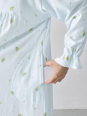 マタニティ パジャマ・ルームウェア|天竺小花柄ネグリジェ　マタニティ・産後授乳パジャマ【出産後も長く使える】Rosemadame（ローズマダム）