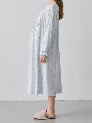 マタニティ パジャマ・ルームウェア|天竺小花柄ネグリジェ　マタニティ・産後授乳パジャマ【出産後も長く使える】Rosemadame（ローズマダム）