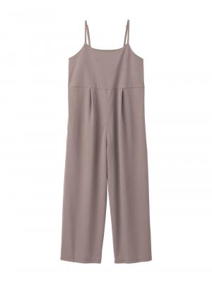 マタニティ パンツ|ジョーゼット風カットソーサロペット　マタニティ・産後【出産後も長く使える】Rosemadame（ローズマダム）|モカ