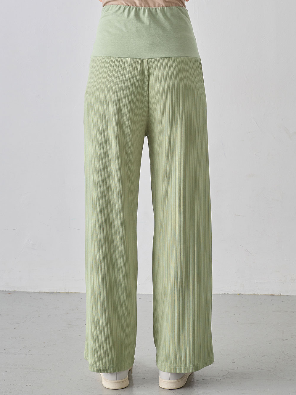 マタニティ パンツ|テレコワイドパンツ　マタニティ・産後【出産後も長く使える】Rosemadame（ローズマダム）