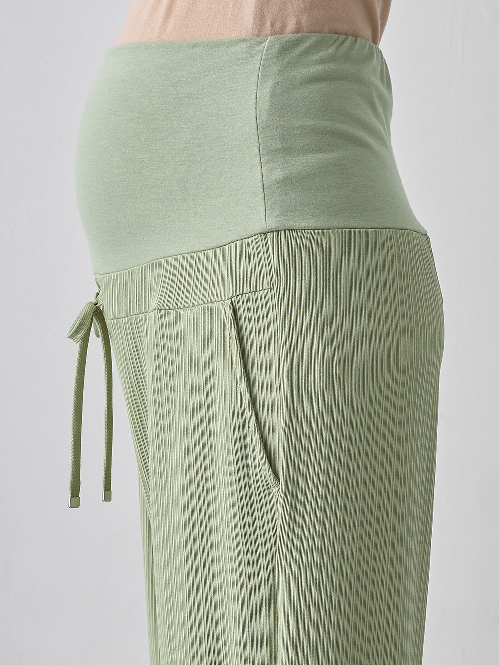 マタニティ パンツ|テレコワイドパンツ　マタニティ・産後【出産後も長く使える】Rosemadame（ローズマダム）