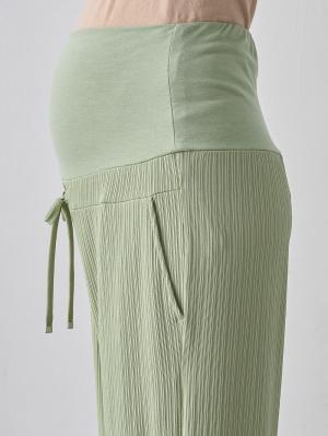 マタニティ パンツ|テレコワイドパンツ　マタニティ・産後【出産後も長く使える】Rosemadame（ローズマダム）