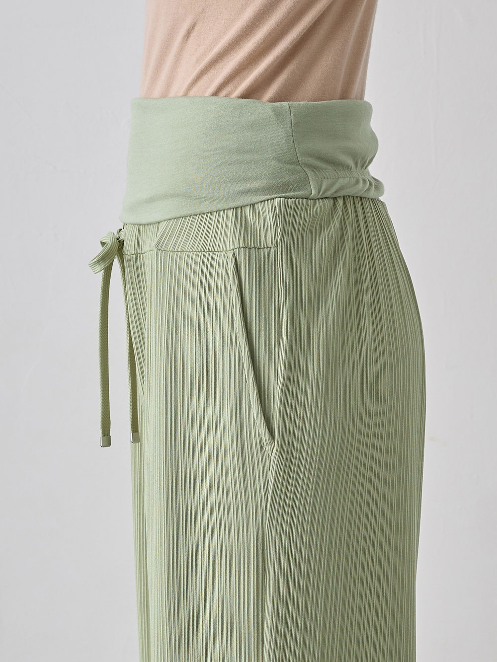 マタニティ パンツ|テレコワイドパンツ　マタニティ・産後【出産後も長く使える】Rosemadame（ローズマダム）