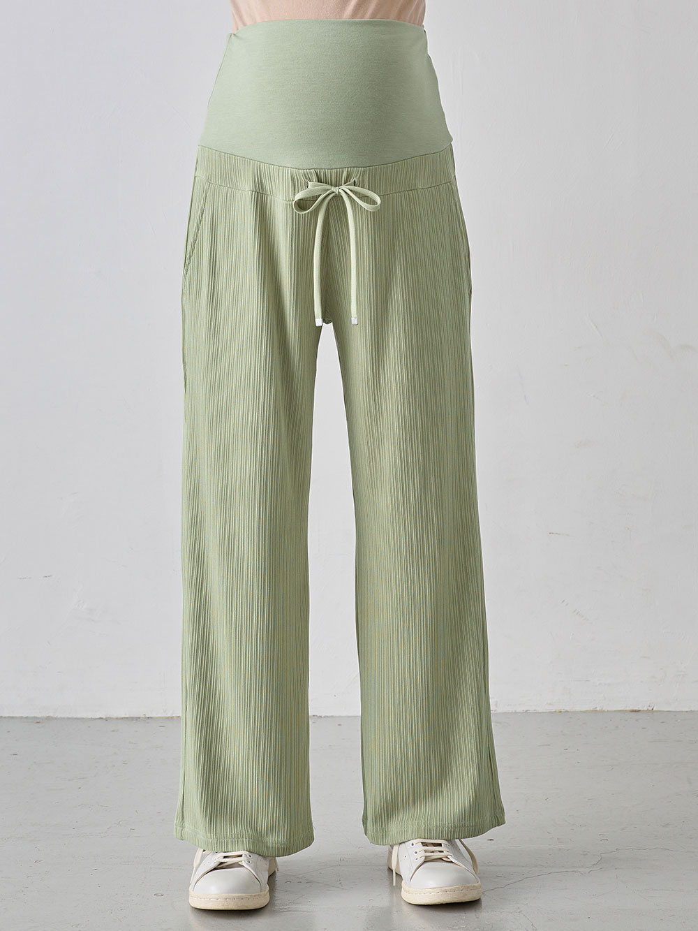 マタニティ パンツ|テレコワイドパンツ　マタニティ・産後【出産後も長く使える】Rosemadame（ローズマダム）