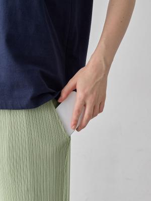 マタニティ パンツ|テレコワイドパンツ　マタニティ・産後【出産後も長く使える】Rosemadame（ローズマダム）