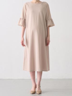 マタニティ ワンピース|ジョーゼット風カットソーワンピース　マタニティ・産後授乳【出産後も長く使える】Rosemadame（ローズマダム）