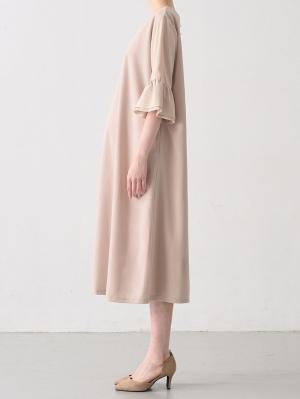 マタニティ ワンピース|ジョーゼット風カットソーワンピース　マタニティ・産後授乳【出産後も長く使える】Rosemadame（ローズマダム）