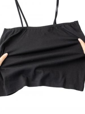 マタニティ トップス|コットンノースリーブ重ね着風ニット マタニティ・授乳服 【出産後も長く使える】