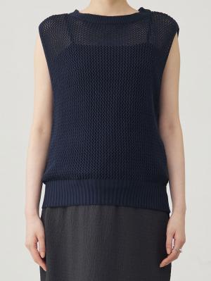 マタニティ トップス|コットンノースリーブ重ね着風ニット マタニティ・授乳服 【出産後も長く使える】