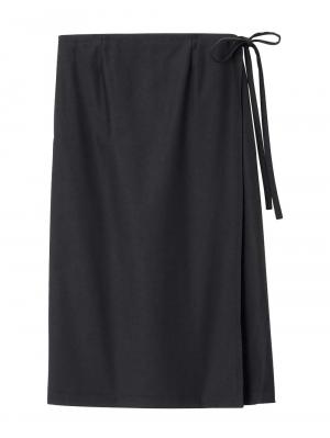 マタニティ スカート|ラップスカート マタニティ・産後 【出産後も長く使える】|ブラック