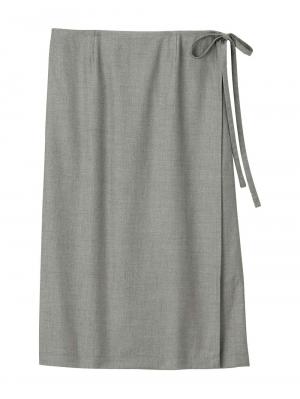 マタニティ スカート|ラップスカート マタニティ・産後 【出産後も長く使える】|グレー