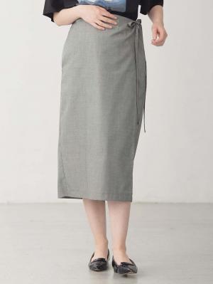 マタニティ スカート|ラップスカート マタニティ・産後 【出産後も長く使える】|グレー
