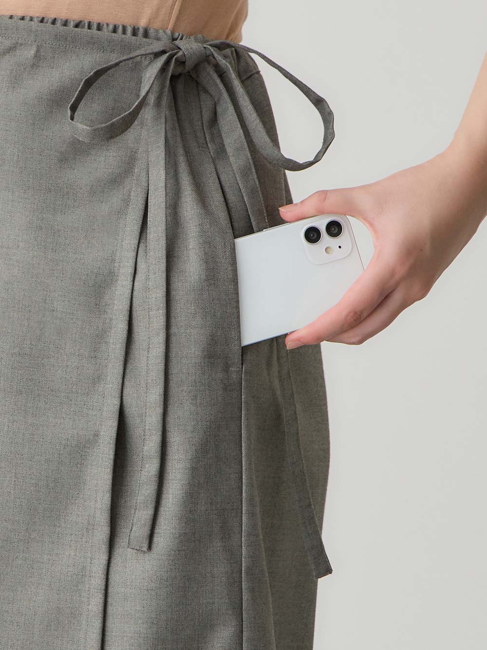 マタニティ スカート|ラップスカート マタニティ・産後 【出産後も長く使える】