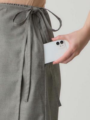 マタニティ スカート|ラップスカート マタニティ・産後 【出産後も長く使える】