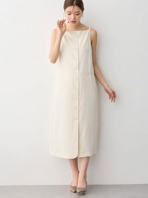 マタニティ ワンピース|フロントボタンノースリーブワンピース マタニティ・授乳服 【出産後も長く使える】|ライトベージュ