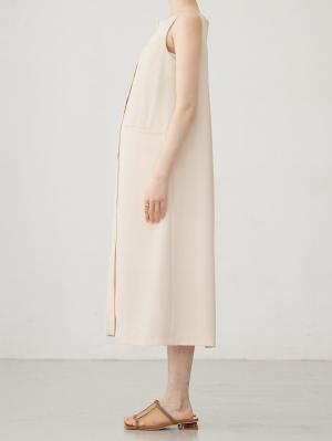 マタニティ ワンピース|フロントボタンノースリーブワンピース マタニティ・授乳服 【出産後も長く使える】