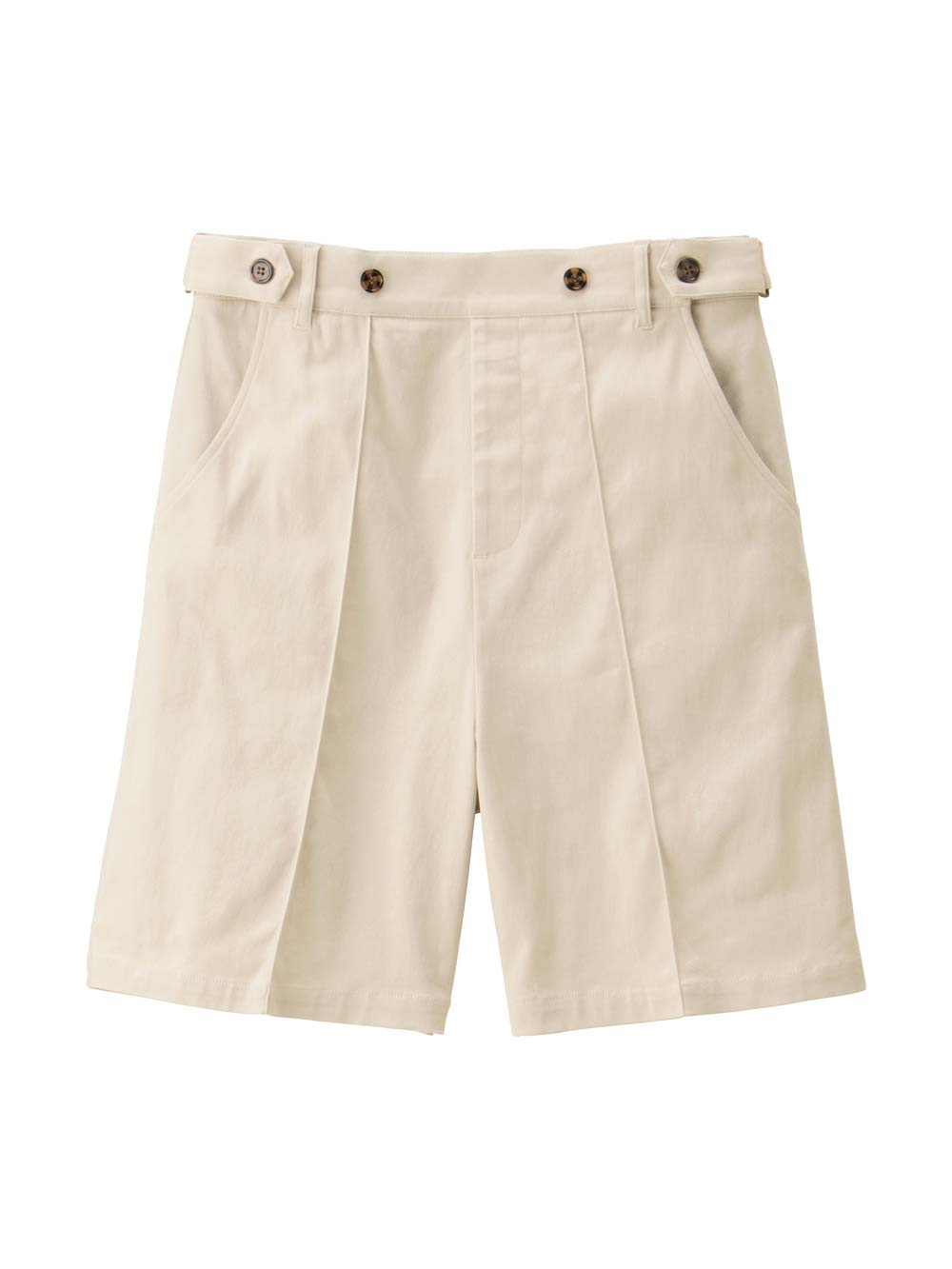 マタニティ パンツ|センターシームハーフパンツ マタニティ・産後【出産後も長く使える】|エクリュ