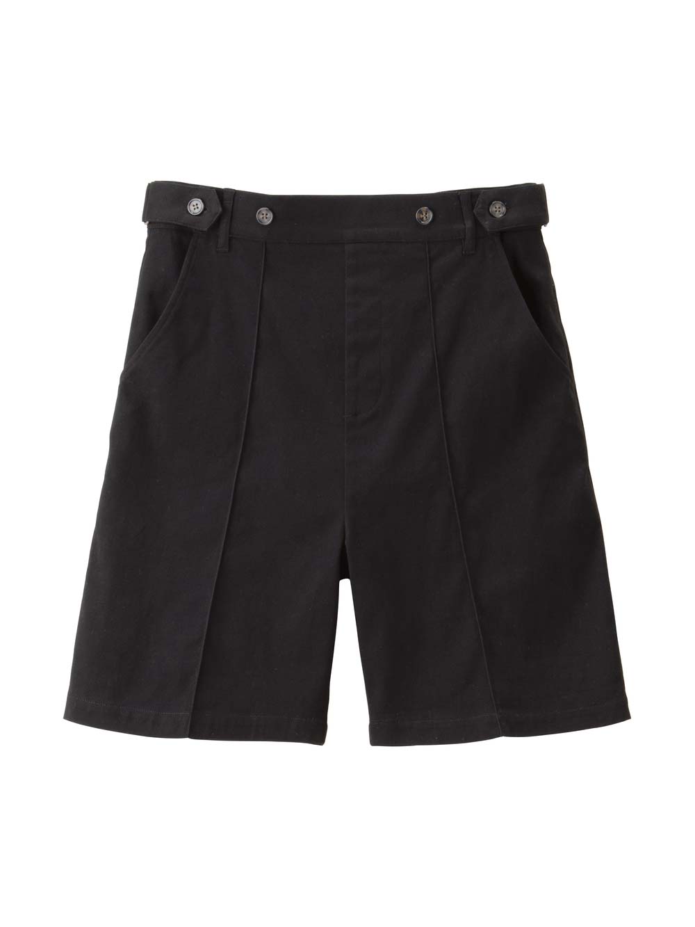 マタニティ パンツ|センターシームハーフパンツ マタニティ・産後【出産後も長く使える】|ブラック