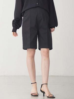 マタニティ パンツ|センターシームハーフパンツ マタニティ・産後【出産後も長く使える】|ブラック