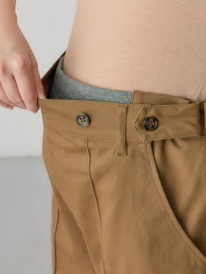 マタニティ パンツ|センターシームハーフパンツ マタニティ・産後【出産後も長く使える】