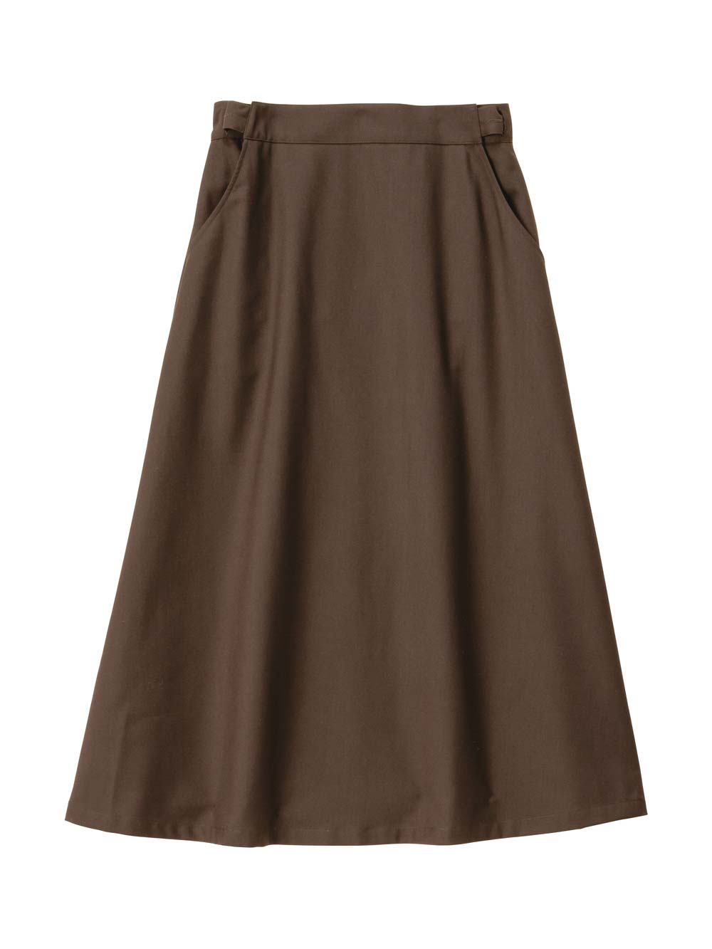 マタニティ スカート|セミフレアースカート マタニティ・産後【出産後も長く使える】|ブラウン