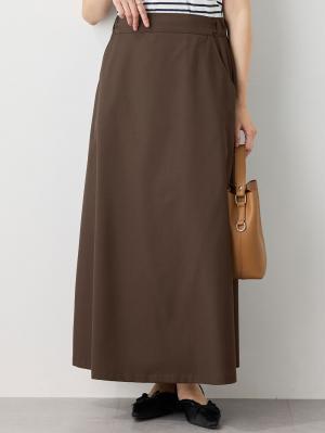 マタニティ スカート|セミフレアースカート マタニティ・産後【出産後も長く使える】|ブラウン