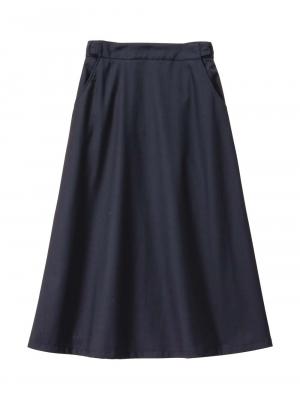 マタニティ スカート|セミフレアースカート マタニティ・産後【出産後も長く使える】|ダークネイビー