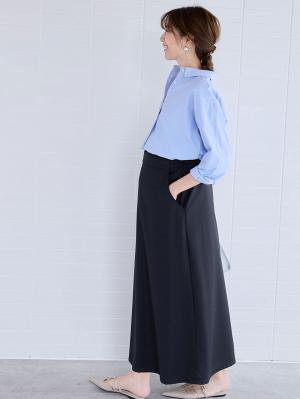 マタニティ スカート|セミフレアースカート マタニティ・産後【出産後も長く使える】|ダークネイビー