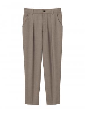 マタニティ パンツ|ストレートパンツ マタニティ・産後【出産後も長く使える】|グレージュ