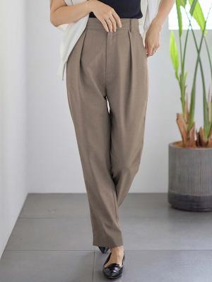 マタニティ パンツ|ストレートパンツ マタニティ・産後【出産後も長く使える】|グレージュ