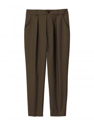 マタニティ パンツ|ストレートパンツ マタニティ・産後【出産後も長く使える】|カーキ