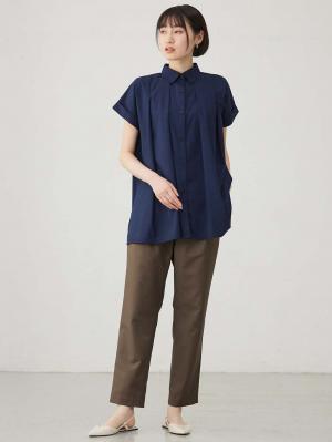 マタニティ パンツ|ストレートパンツ マタニティ・産後【出産後も長く使える】|カーキ