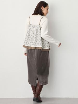 マタニティ トップス|レイヤードキャミソール マタニティ・産後【出産後も長く使える】|カーキ