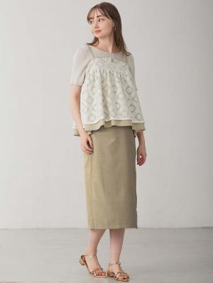 マタニティ トップス|レイヤードキャミソール マタニティ・産後【出産後も長く使える】|ベージュ