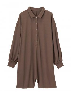 オールインワンハーフパンツルームウェア マタニティ・授乳パジャマ 【出産後も長く使える】10518