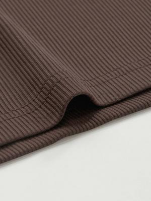 マタニティ パジャマ・ルームウェア|オールインワンハーフパンツルームウェア マタニティ・授乳パジャマ 【出産後も長く使える】|モカブラウン