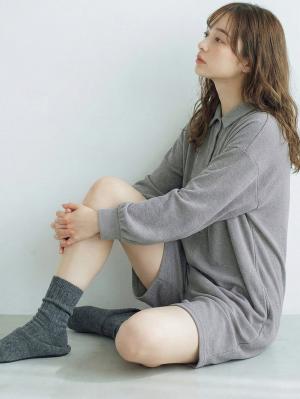 マタニティ パジャマ・ルームウェア|オールインワンハーフパンツルームウェア マタニティ・授乳パジャマ 【出産後も長く使える】|杢グレー