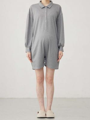 マタニティ パジャマ・ルームウェア|オールインワンハーフパンツルームウェア マタニティ・授乳パジャマ 【出産後も長く使える】
