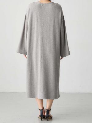 マタニティ ワンピース|深Vネックスリットカットソーワンピース マタニティ・授乳服 【出産後も長く使える】