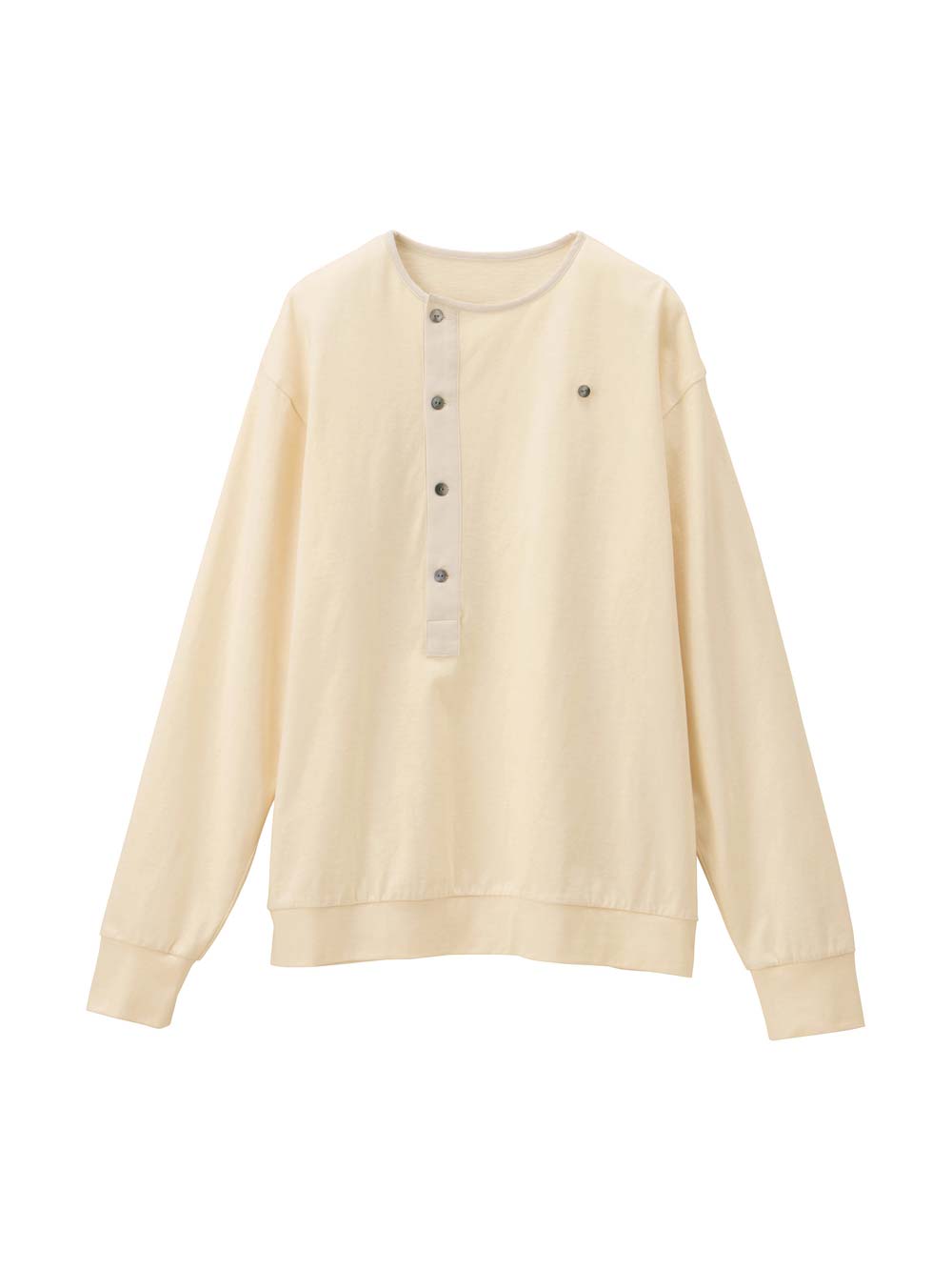 マタニティ トップス|前開きプルオーバー マタニティ・産後【出産後も長く使える】|アイボリー