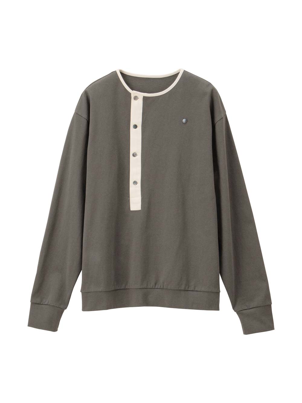 マタニティ トップス|前開きプルオーバー マタニティ・産後【出産後も長く使える】|ダークグレー