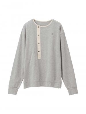 マタニティ トップス|前開きプルオーバー マタニティ・産後【出産後も長く使える】|杢グレー