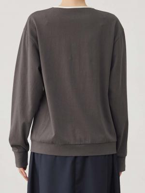 マタニティ トップス|前開きプルオーバー マタニティ・産後【出産後も長く使える】