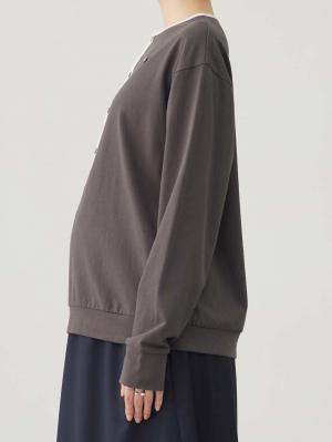 マタニティ トップス|前開きプルオーバー マタニティ・産後【出産後も長く使える】