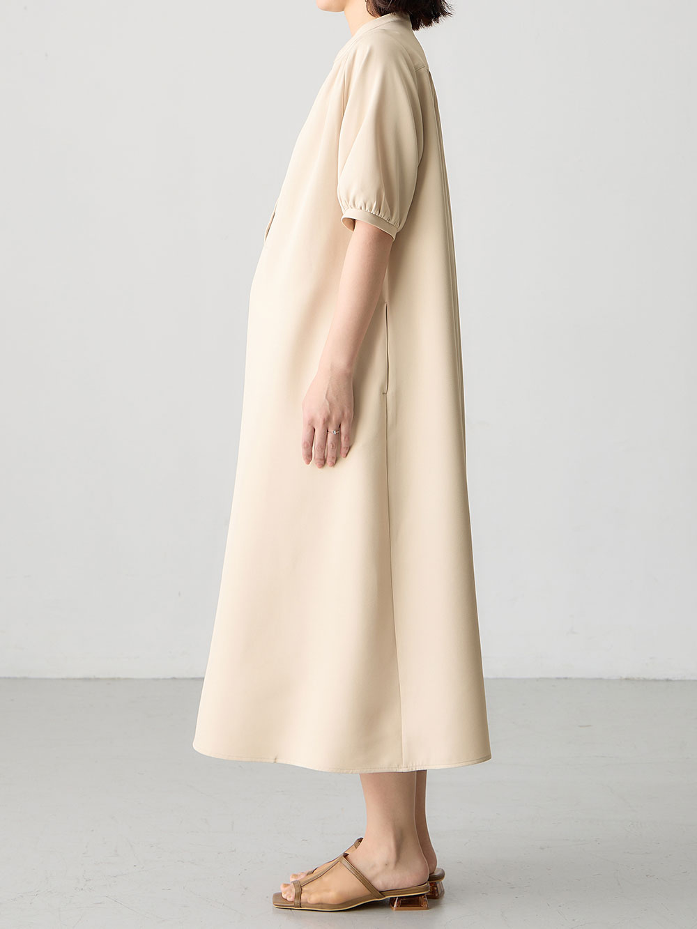 マタニティ ワンピース|フロントギャザーワンピース マタニティ・授乳服 【出産後も長く使える】