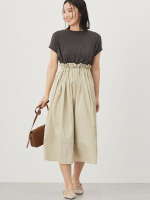 マタニティ ワンピース|授乳がらくちんなドッキングワンピース　マタニティ・授乳服【出産後も長く使える】Rosemadame（ローズマダム）|ベージュ